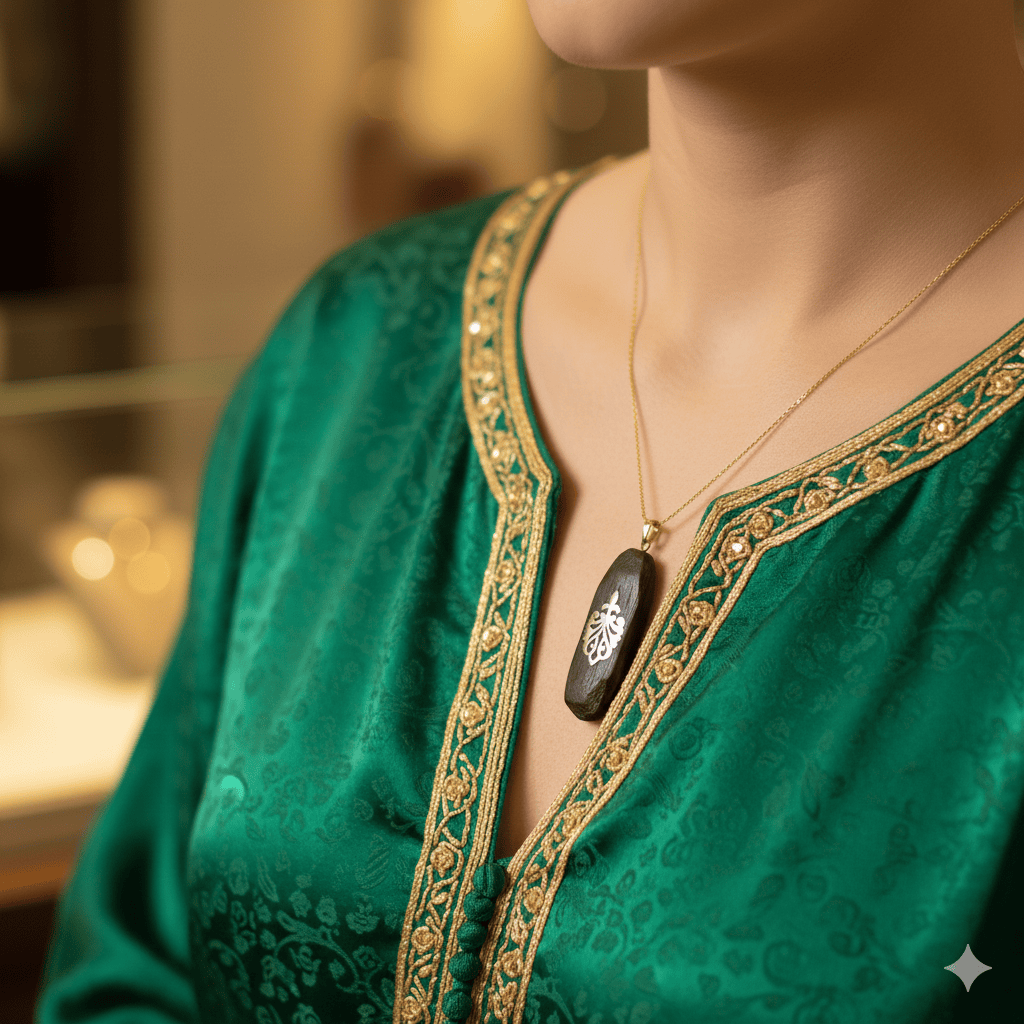 Pendentif en Oud motif Argent